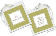 PicMe Prints - Luggage/ID Tags - Tiny Beads Moss (Square)