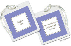 PicMe Prints - Luggage/ID Tags - Tiny Beads Periwinkle (Square)