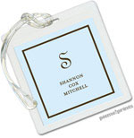 Luggage/ID Tags by PicMe Prints (Fine Lines Baby Blue)