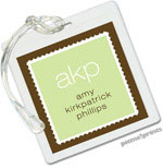 PicMe Prints - Luggage/ID Tags - Scalloped Border Spring Green