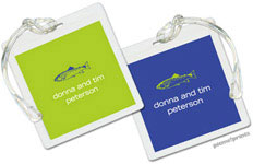 PicMe Prints - Luggage/ID Tags - Solid Chartreuse/Cobalt