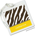 Luggage/ID Tags by PicMe Prints (Espresso Zebra Sunshine)