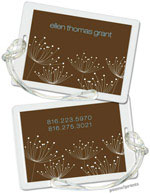 Luggage/ID Tags by PicMe Prints (Dandelions White on Chocolate)