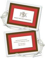 Luggage/ID Tags by PicMe Prints (Chocolate Border Paprika - Rectangle)