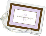 Luggage/ID Tags by PicMe Prints (Chocolate Border Lavender - Rectangle)