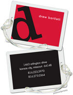 Luggage/ID Tags by PicMe Prints (Alphabet Black on Cherry)