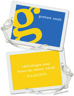 Luggage/ID Tags by PicMe Prints (Alphabet Sunshine on Ocean)