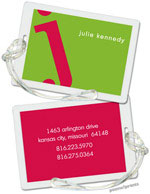 Luggage/ID Tags by PicMe Prints (Alphabet Watermelon on Lime)