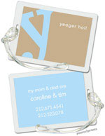 PicMe Prints - Luggage/ID Tags - Alphabet Powder on Tan