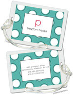 Luggage/ID Tags by PicMe Prints (Big Ol' Dots Turquoise)