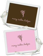 PicMe Prints - Luggage/ID Tags - Solid Chocolate/Pink