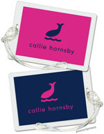 PicMe Prints - Luggage/ID Tags - Solid Hot Pink/Navy