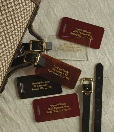 Rytex - Lucite Luggage Tags