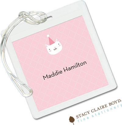 Luggage Tags/ID Tags by Stacy Claire Boyd - Animal Crackers Pink Luggage Tags/ID Tags by Stacy Claire Boyd - Animal Crackers Pink