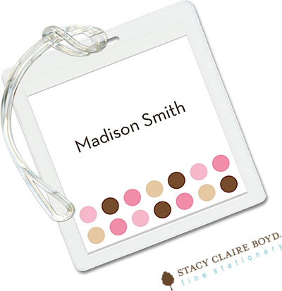 Stacy Claire Boyd ID Tags - Polka Dot Party