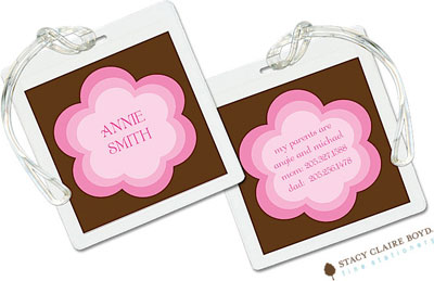 Luggage Tags/ID Tags by Stacy Claire Boyd - Annies Flower Party Luggage Tags/ID Tags by Stacy Claire Boyd - Annies Flower Party