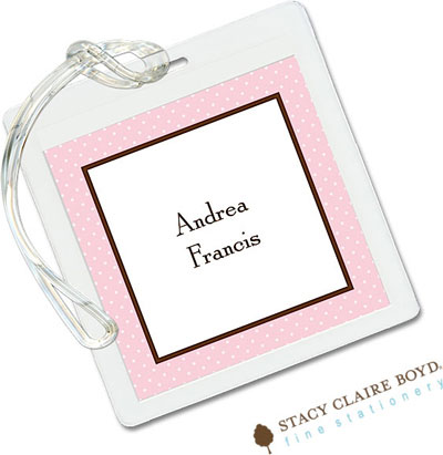 Luggage Tags/ID Tags by Stacy Claire Boyd - Eat Cake Pink Luggage Tags/ID Tags by Stacy Claire Boyd - Eat Cake Pink