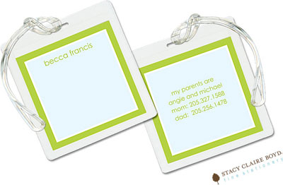 Luggage Tags/ID Tags by Stacy Claire Boyd - Party Animals Luggage Tags/ID Tags by Stacy Claire Boyd - Party Animals