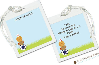 Luggage Tags/ID Tags by Stacy Claire Boyd - Havin A Ball Luggage Tags/ID Tags by Stacy Claire Boyd - Havin A Ball