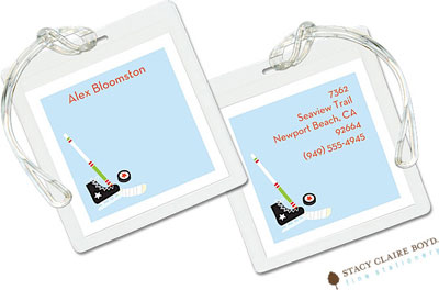 Luggage Tags/ID Tags by Stacy Claire Boyd - Hockey Star Luggage Tags/ID Tags by Stacy Claire Boyd - Hockey Star