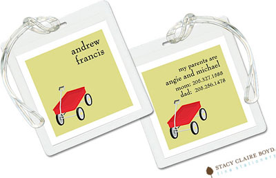 Luggage Tags/ID Tags by Stacy Claire Boyd - Red Wagon Party Luggage Tags/ID Tags by Stacy Claire Boyd - Red Wagon Party