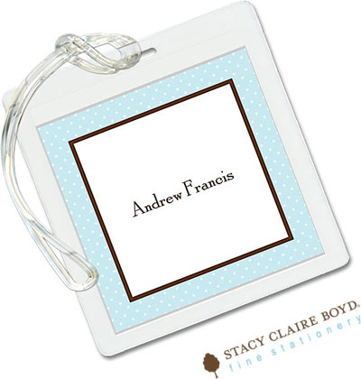 Luggage Tags/ID Tags by Stacy Claire Boyd - Eat Cake Blue Luggage Tags/ID Tags by Stacy Claire Boyd - Eat Cake Blue