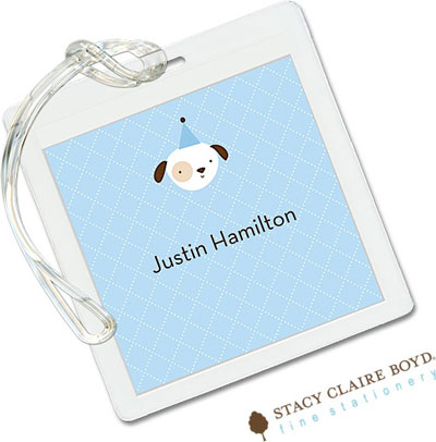 Luggage Tags/ID Tags by Stacy Claire Boyd - Animal Crackers Blue Luggage Tags/ID Tags by Stacy Claire Boyd - Animal Crackers Blue