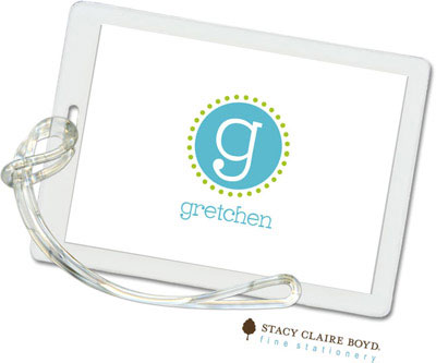 Luggage Tags/ID Tags by Stacy Claire Boyd - La De Dots - Aqua