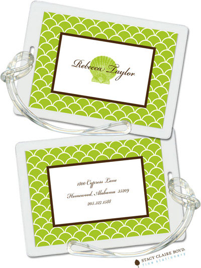 Luggage Tags/ID Tags by Stacy Claire Boyd - Mermaid - Green