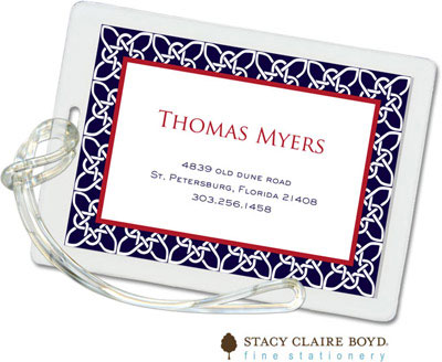 Luggage Tags/ID Tags by Stacy Claire Boyd - Nautique - Navy