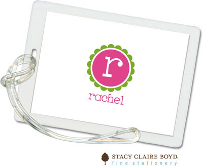 Luggage Tags/ID Tags by Stacy Claire Boyd - Simply Scalloped - Pink