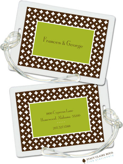 Luggage Tags/ID Tags by Stacy Claire Boyd - Secret Garden - Green