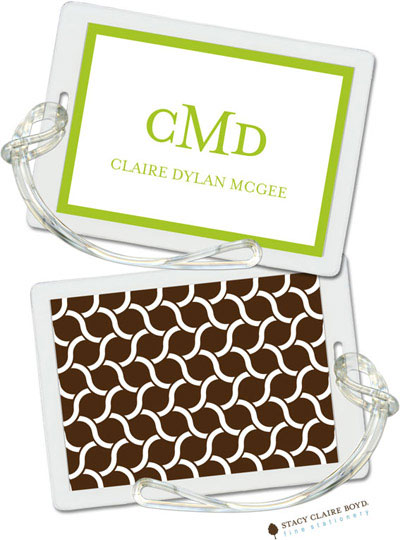 Luggage Tags/ID Tags by Stacy Claire Boyd - Serpentine - Brown