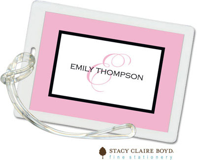 Stacy Claire Boyd ID Tags - Simple Frame - Peony