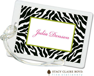 Luggage Tags/ID Tags by Stacy Claire Boyd - Wild Thang - Black Luggage Tags/ID Tags by Stacy Claire Boyd - Wild Thang - Black