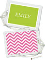 Stacy Claire Boyd ID Tags - Chevron Stripe - Hot Pink