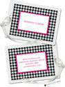 Stacy Claire Boyd ID Tags - Hip Houndstooth - Pink