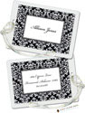 Stacy Claire Boyd ID Tags - Vintage Damask - Black