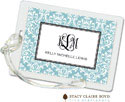 Stacy Claire Boyd ID Tags - Vintage Damask - Blue