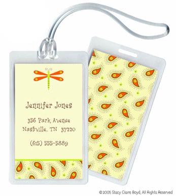 Luggage Tags/ID Tags by Stacy Claire Boyd - Pretty Paisley Tag