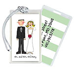 Starfish Art Luggage Tags - Bride And Groom