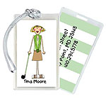 Starfish Art Luggage Tags - Golf Girl