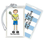 Starfish Art Luggage Tags - Lacrosse Boy