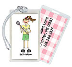 Starfish Art Luggage Tags - Lacrosse Girl