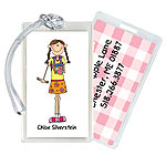 Starfish Art Luggage Tags - School Girl