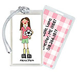 Starfish Art Luggage Tags - Soccer Girl
