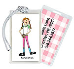 Starfish Art Luggage Tags - Softball Girl