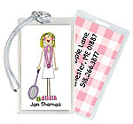 Starfish Art Luggage Tags - Tennis Girl