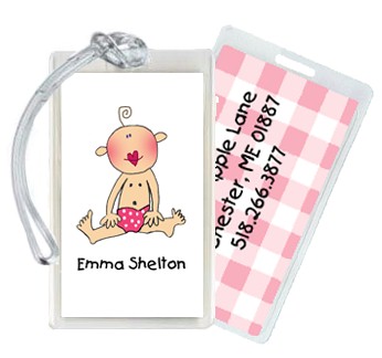 Starfish Art Luggage Tags - Baby Girl Diaper Bag