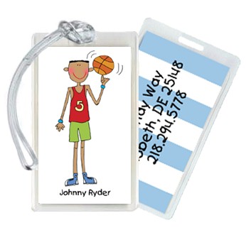 Starfish Art Luggage Tags - Basketball Boy